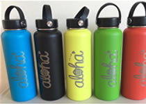 星巴克镌汰塑料吸管，，，激光打标机打标保温瓶的二次生长